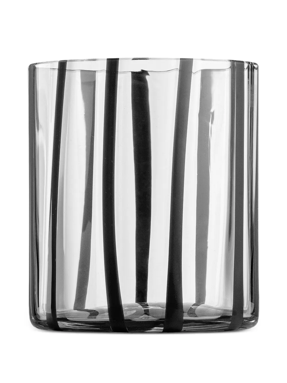 NasonMoretti Gestreiftes Cyrcus Glas 8,5cm x 10cm | Schwarz | Image 1