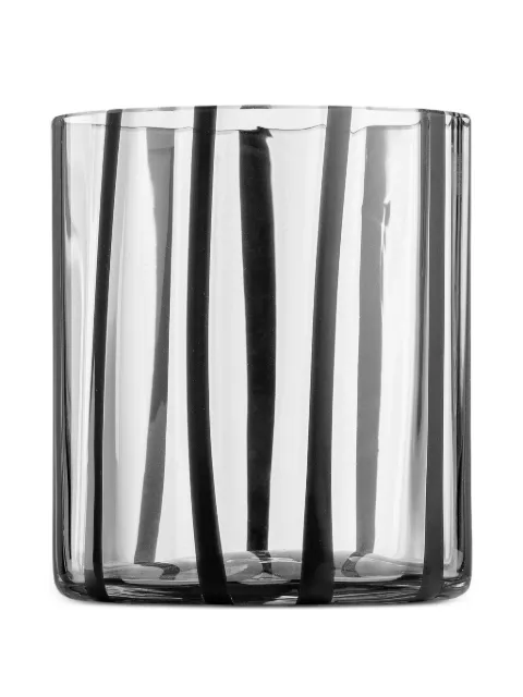 NasonMoretti Gestreiftes Cyrcus Glas 8,5cm x 10cm