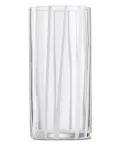 NasonMoretti Cyrcus striped glass highball (7cm x 14,6cm) - White