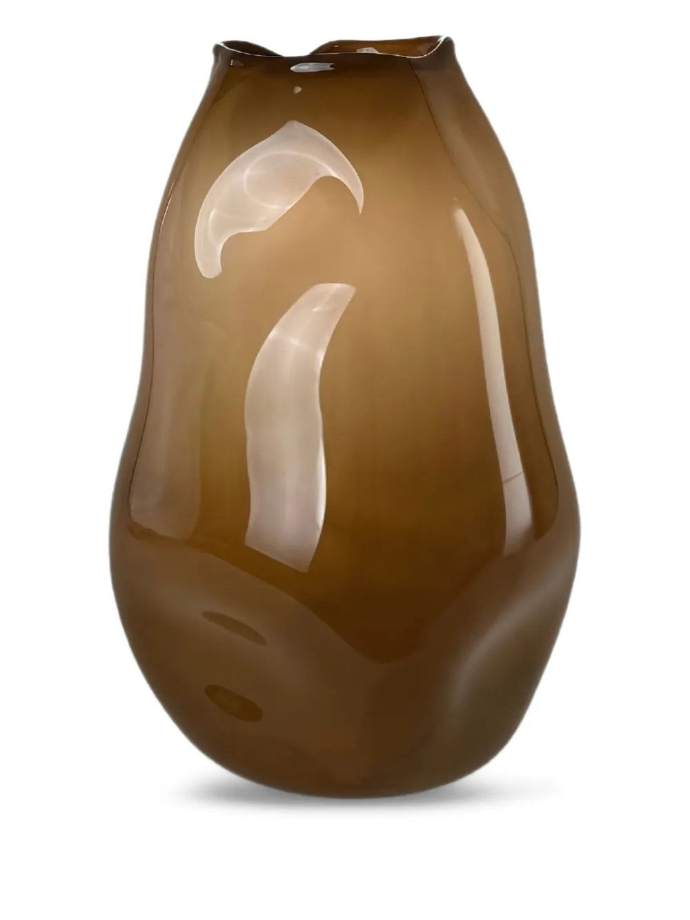 Alexa Lixfeld Meteorite sculpted glass vase (31cm) - ブラウン Alexa Lixfeld Meteorite sculpted glass vase (31cm) - ブラウン