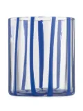 NasonMoretti Cyrcus striped glass tumbler (8.5cm x 10cm) - Blue