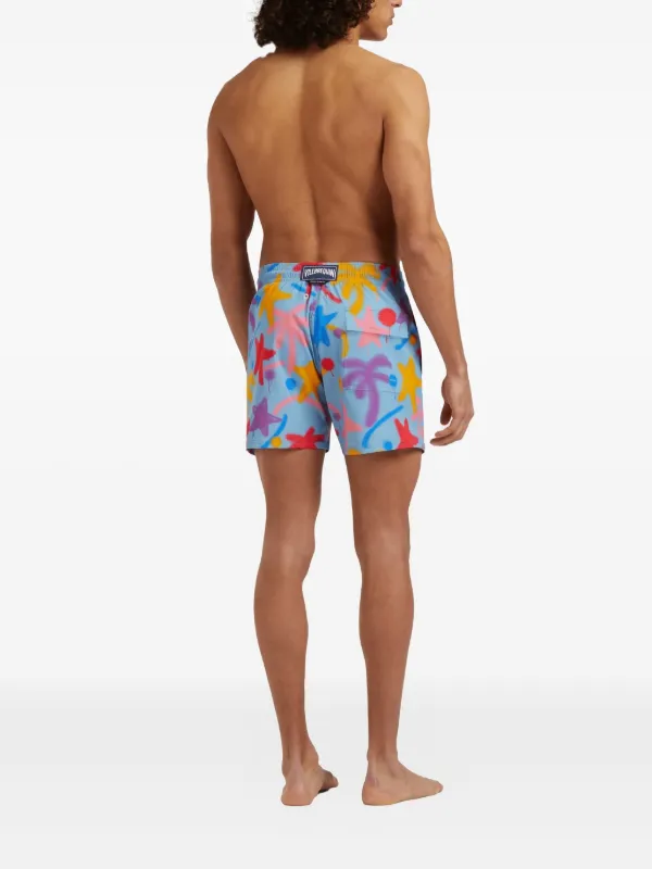 Vilebrequin x Palm Angels Spray Paint Swim Shorts | Blue | FARFETCH JO
