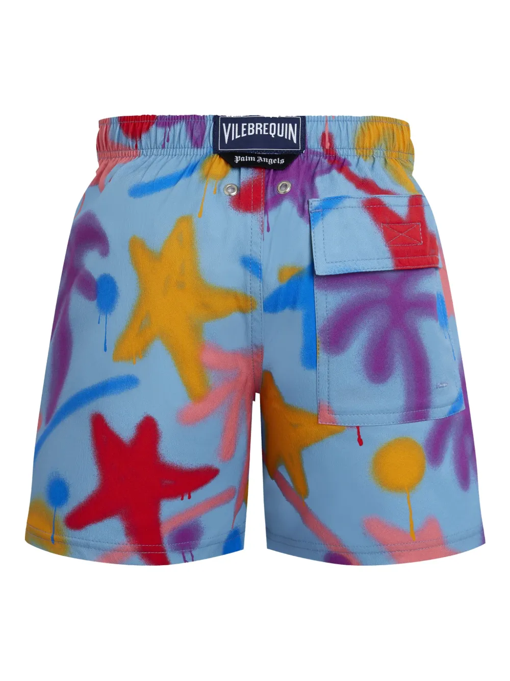 Vilebrequin Kids Spray Paint zwembroek Blauw