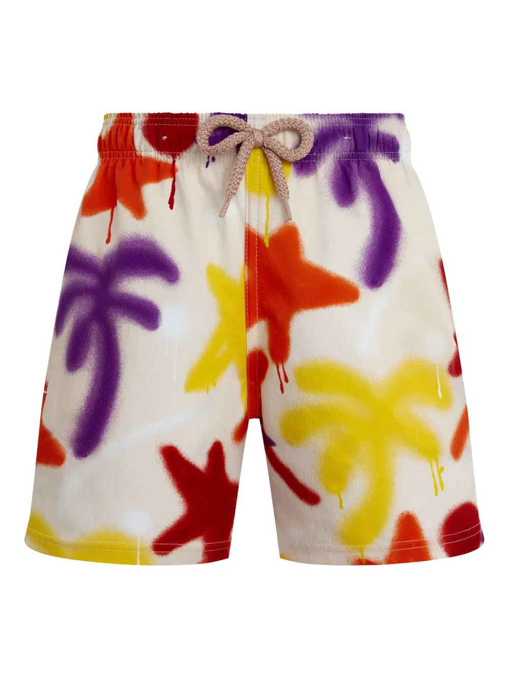 Vilebrequin Kids Spray Paint zwembroek Wit