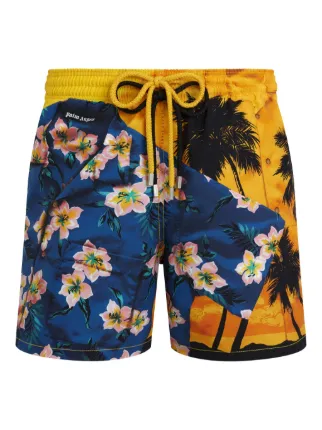 Vilebrequin x Palm Angels Hawaiin Mix Swim Shorts | Blue | FARFETCH RO