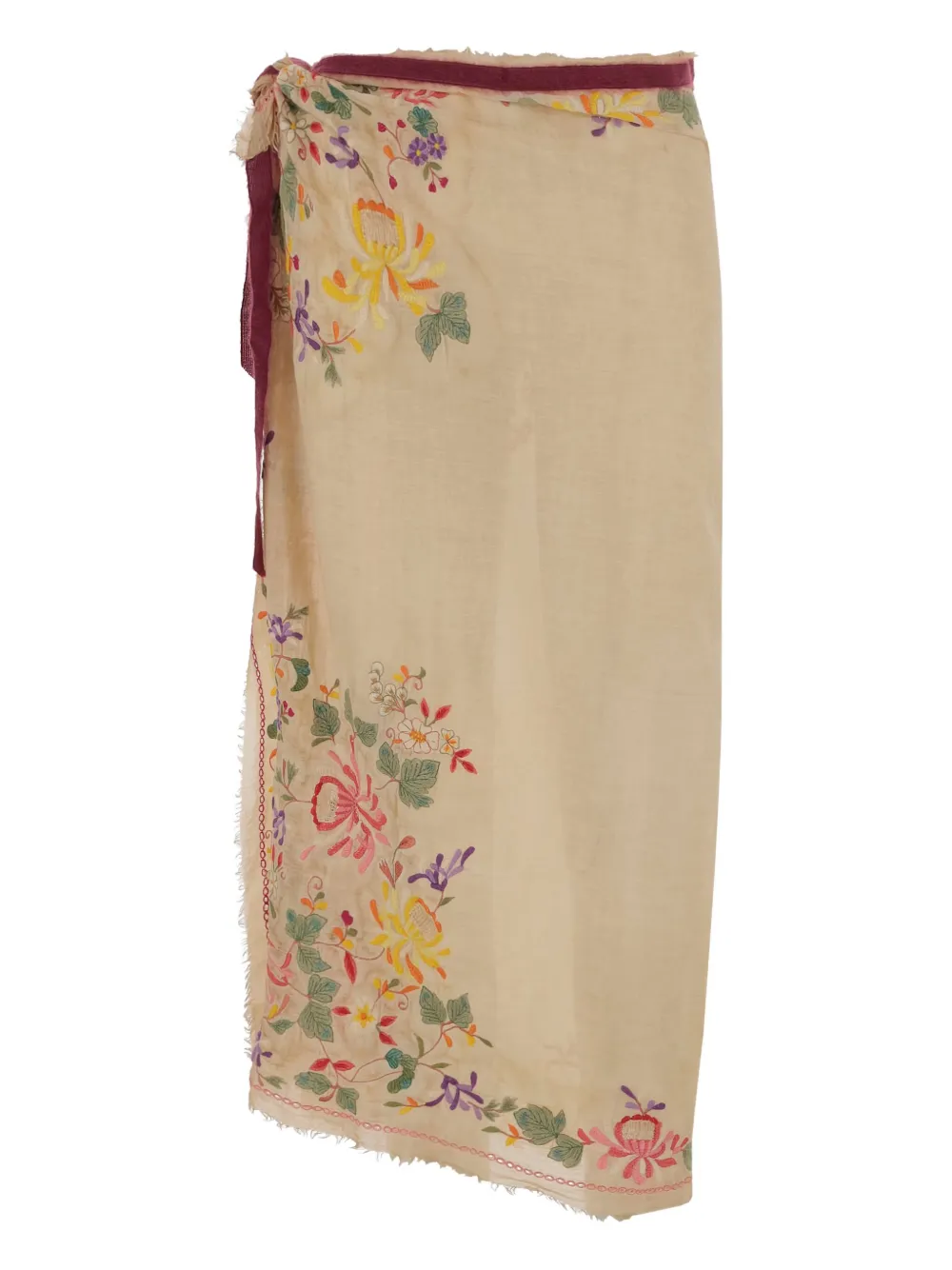 Faliero Sarti Wikkeldoek van katoenblend Beige