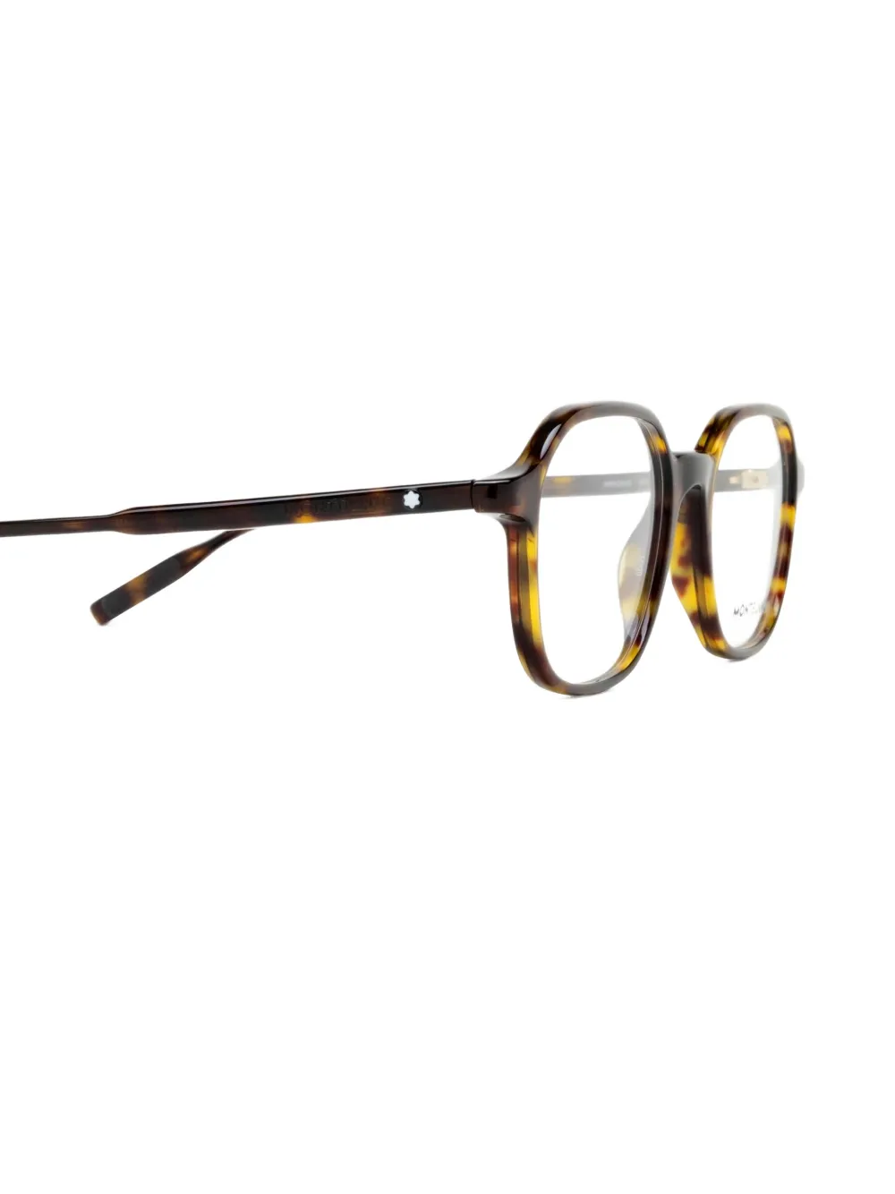 Montblanc Bril met geometrisch montuur Bruin