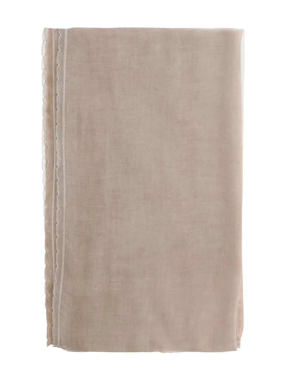 Faliero Sarti Sjaal met kant Beige