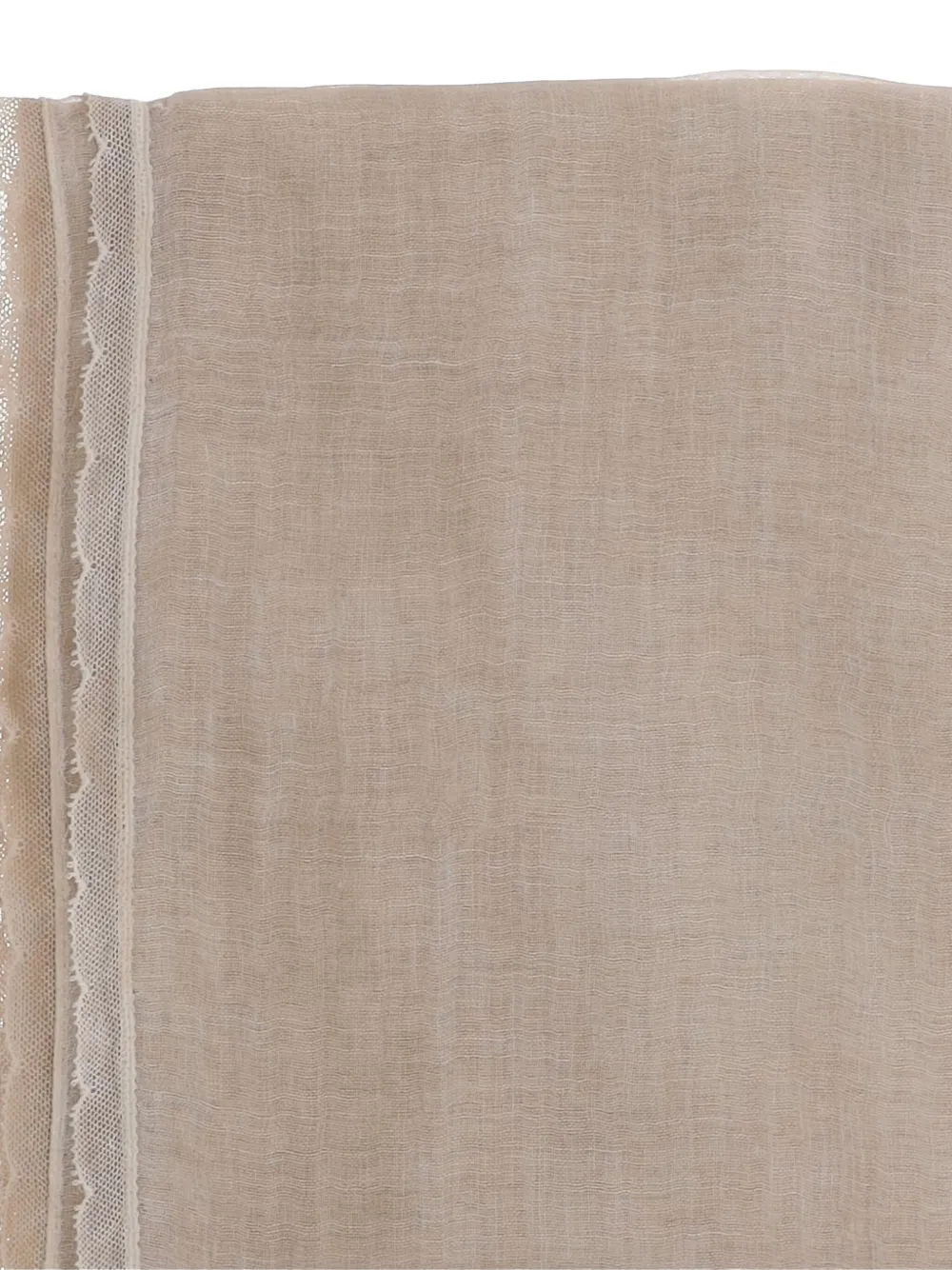Faliero Sarti Sjaal met kant Beige