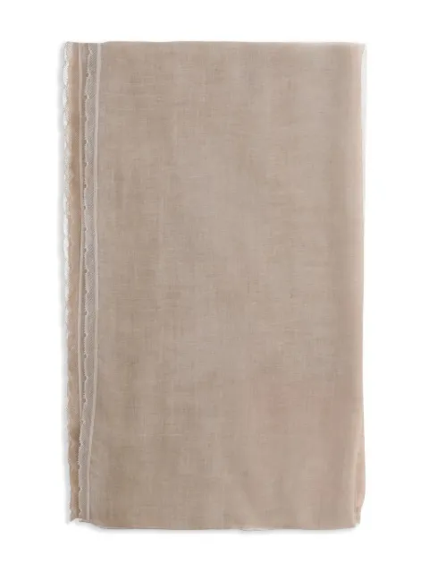Faliero Sarti lace-detail scarf