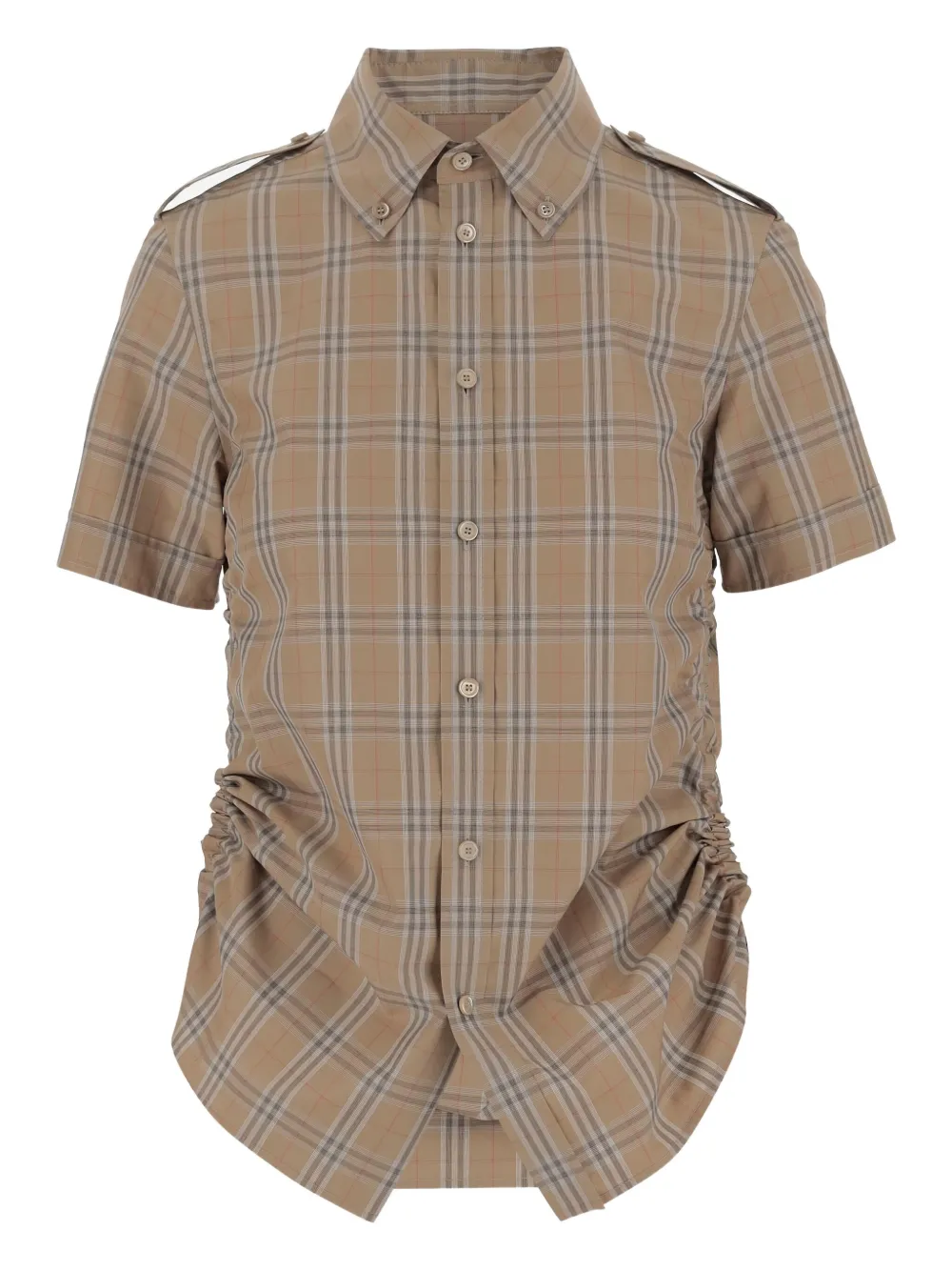 Burberry Geruit blouse Beige