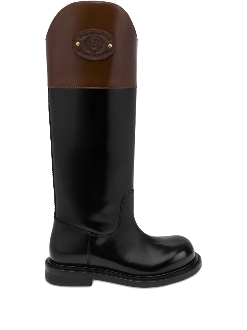 Moschino leather boots Black