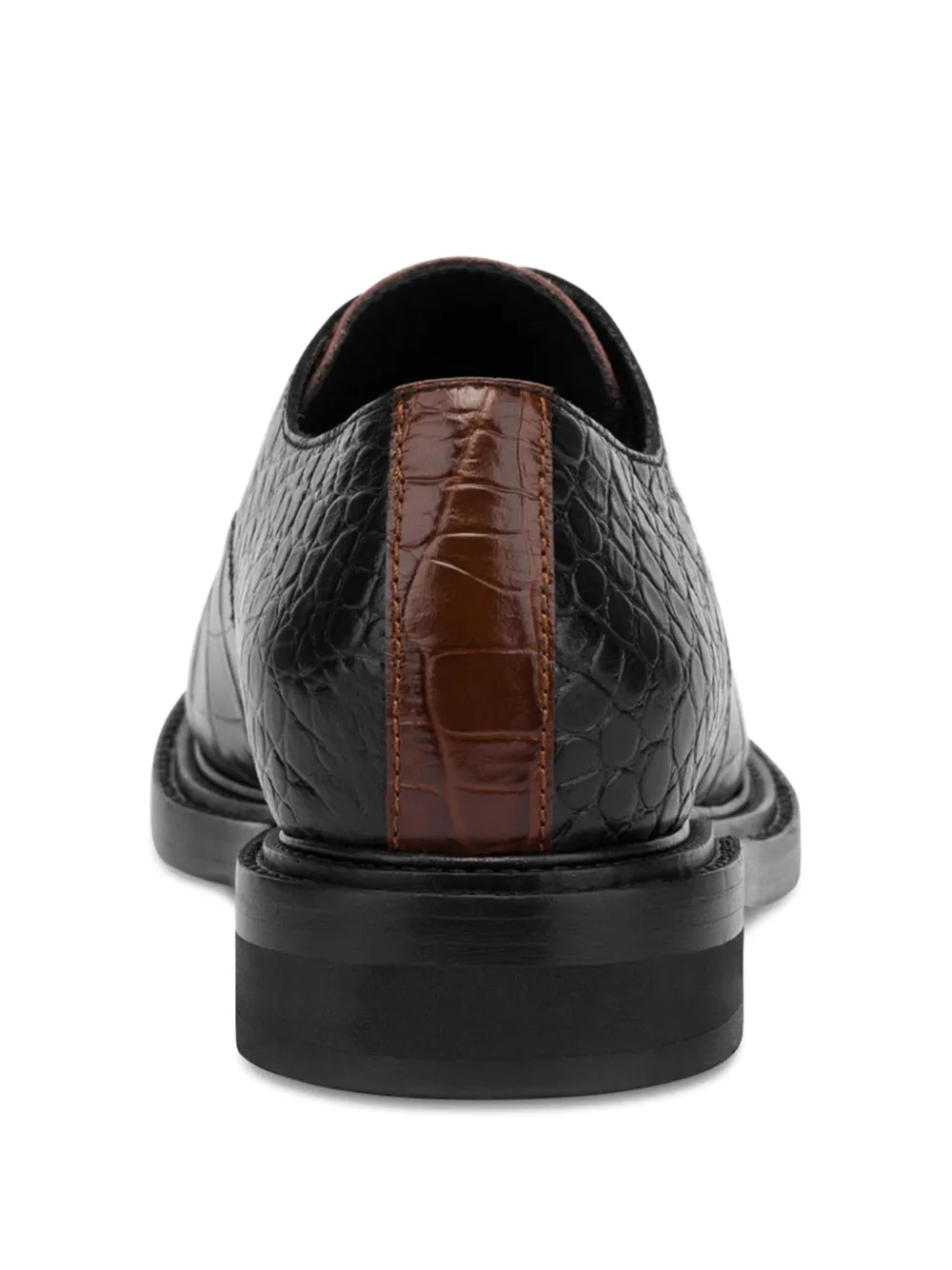 Moschino crocodile-embossed Derby shoes Black