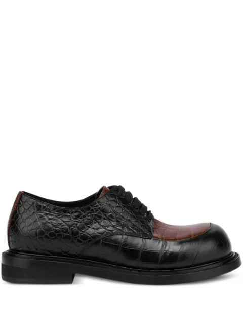 Moschino crocodile-embossed Derby shoes