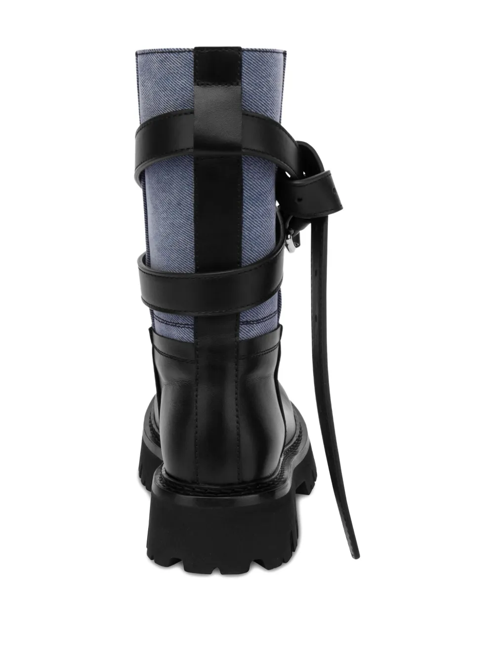 Moschino buckle-strap biker boots Black