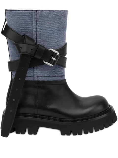 Moschino buckle-strap biker boots