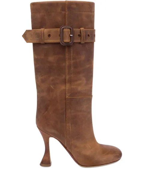 Moschino suede biker boots