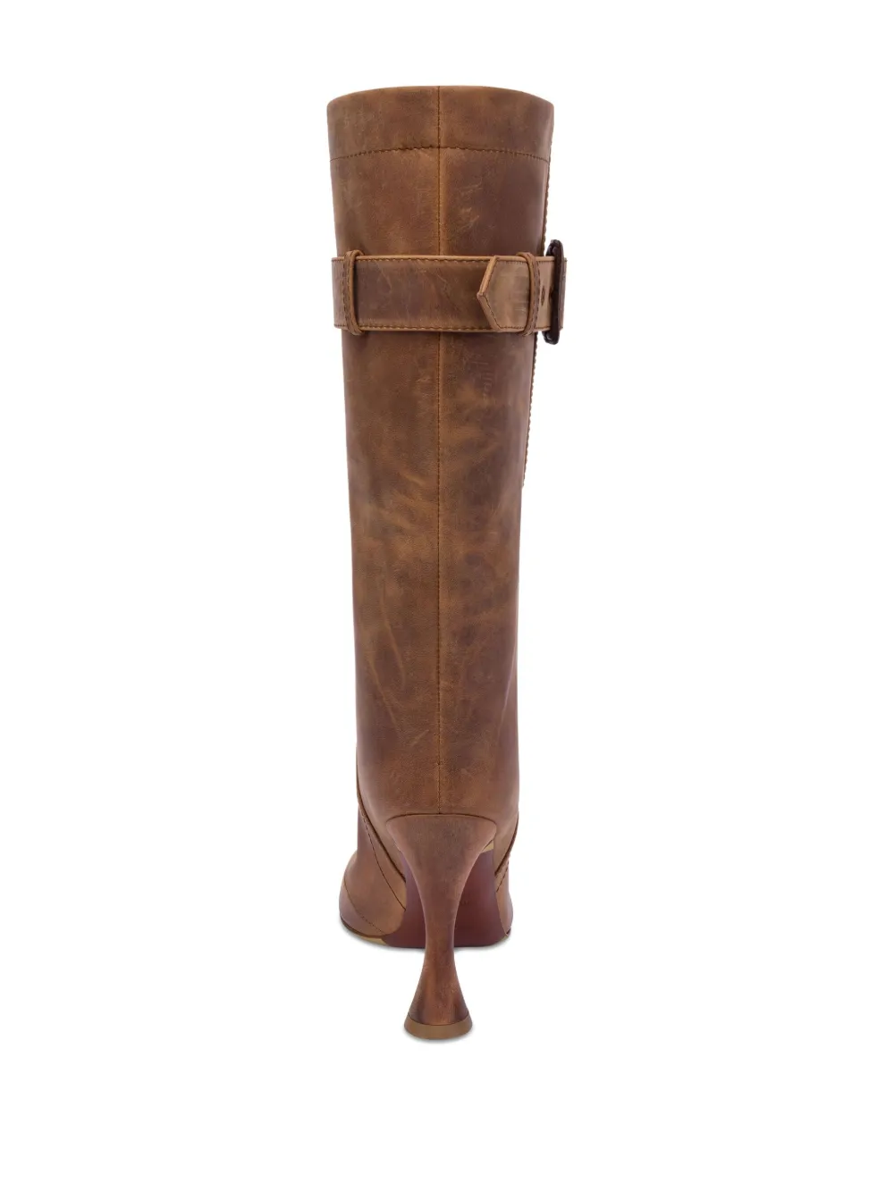 Moschino suede biker boots Brown