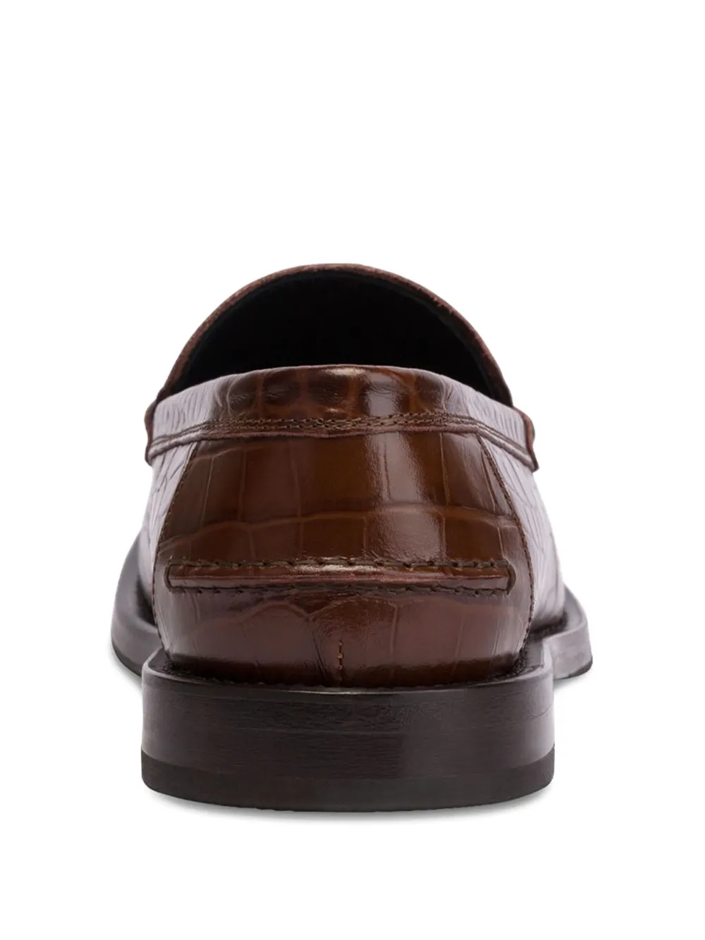 Moschino croc-embossed loafers Brown
