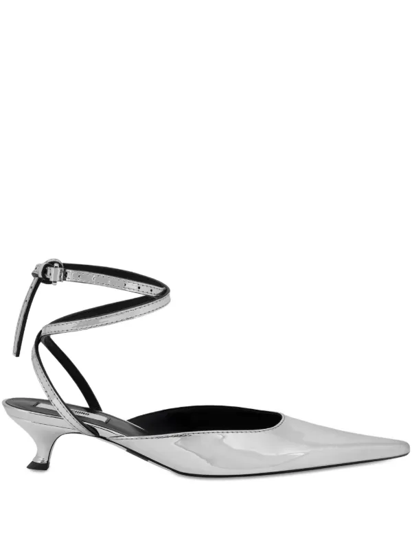 Moschino Metallic Pumps in Grey