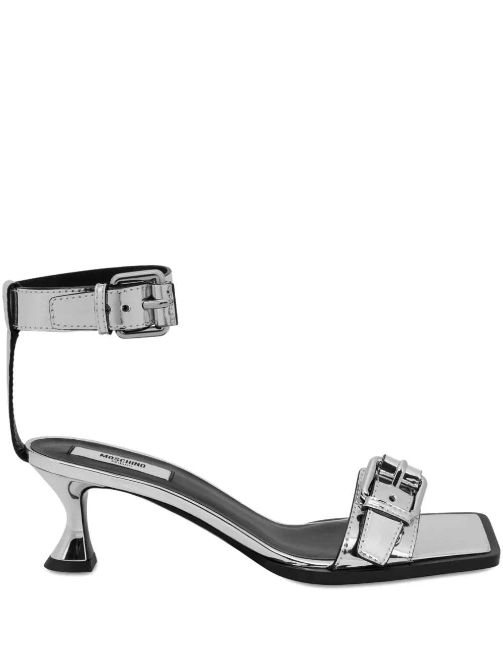 Moschino metallic sandals Silver