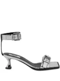 Moschino metallic sandals - Silver
