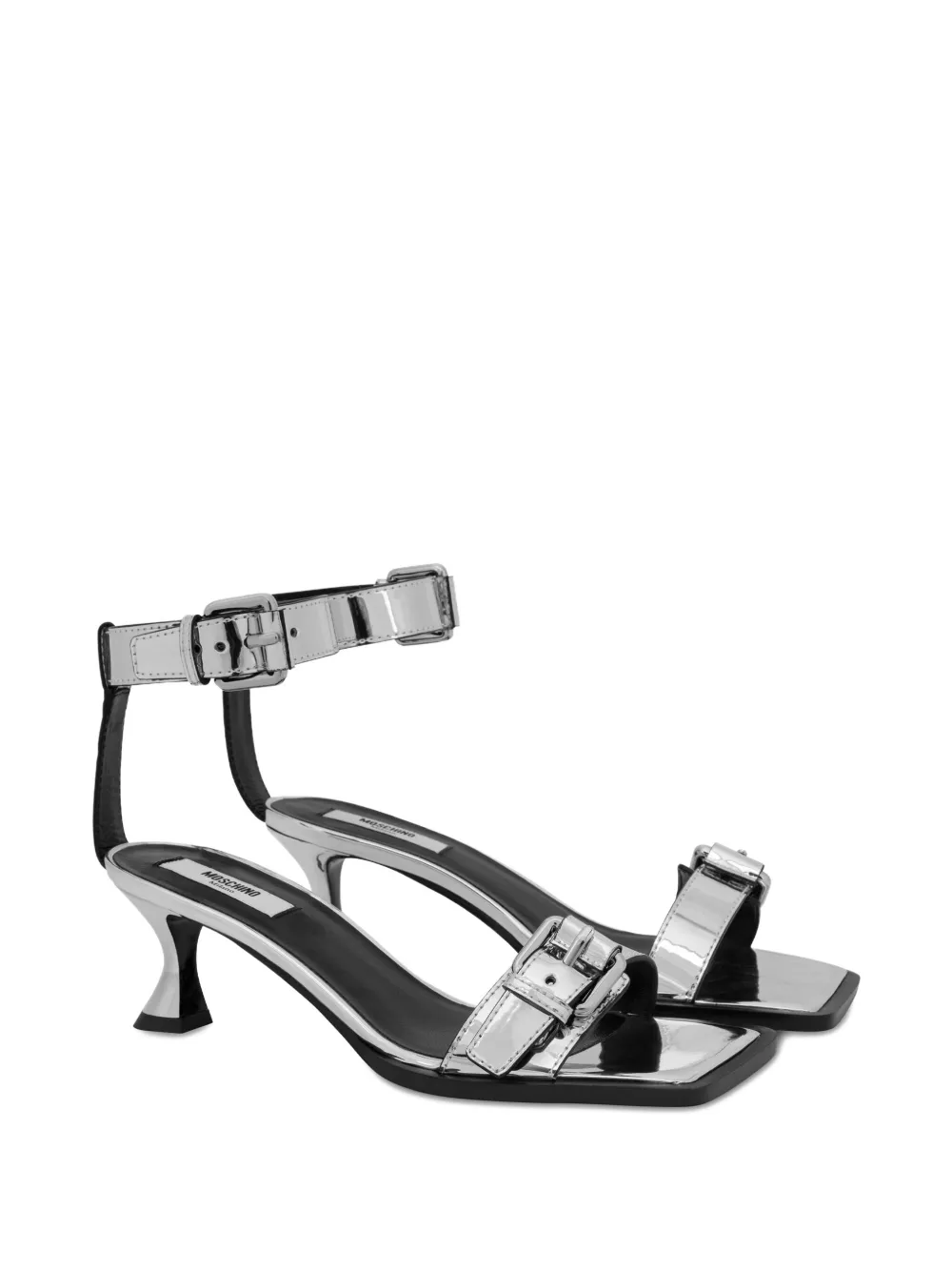 Moschino metallic sandals Silver