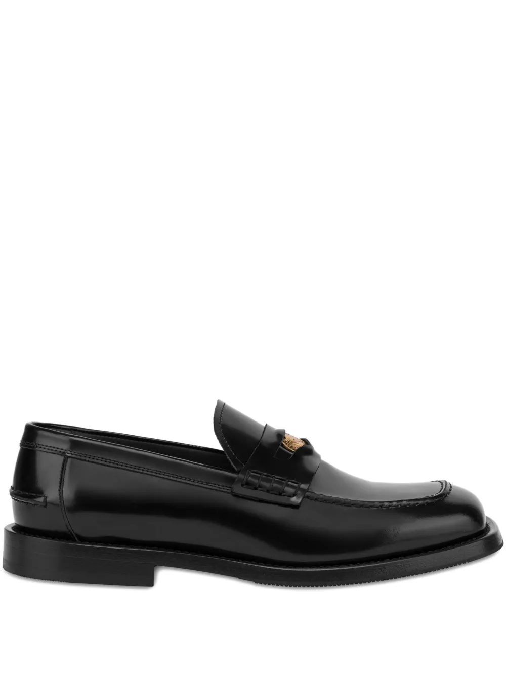 Moschino leather loafers Black