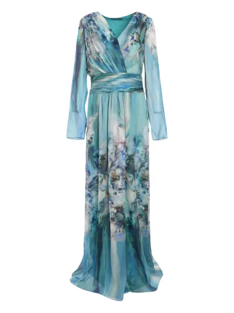 Alberta Ferretti floral print wrap dress