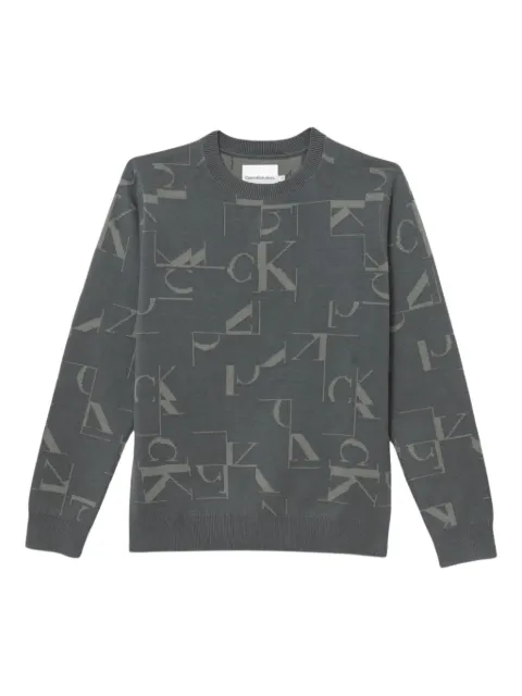 Calvin Klein Kids logo-pattern sweater