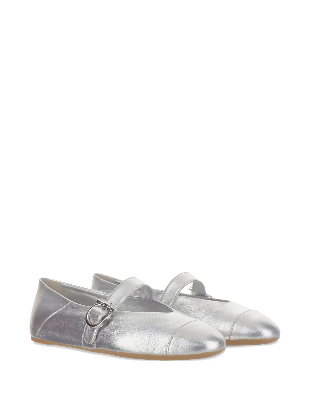 Ferragamo Gancini ballet flat - Zilver