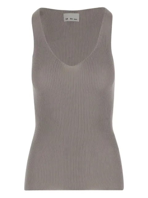 SA SU PHI silk tank top 