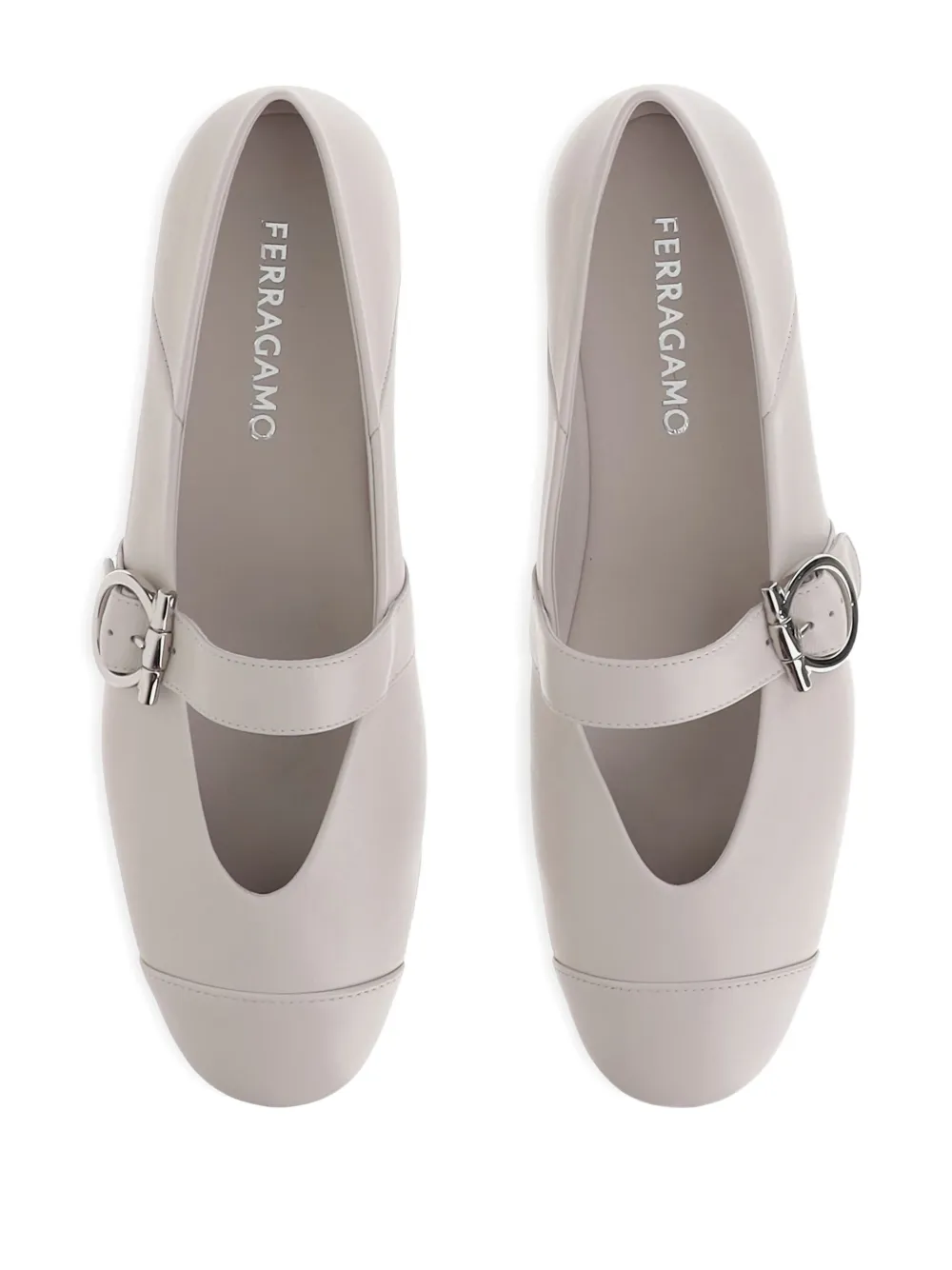 Ferragamo Gancini ballet flats Neutrals