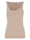 Blumarine cotton tank top - Neutrals