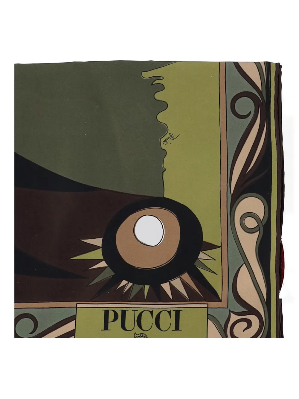PUCCI Stella-print scarf - Groen