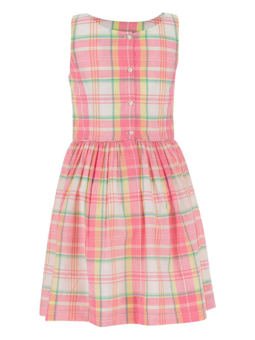 POLO RALPH LAUREN KIDS Geruite jurk Roze