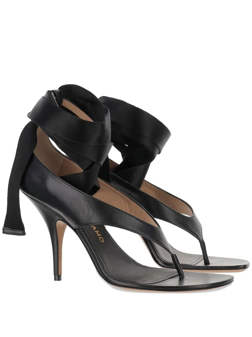 Ferragamo 95mm leather sandals Black
