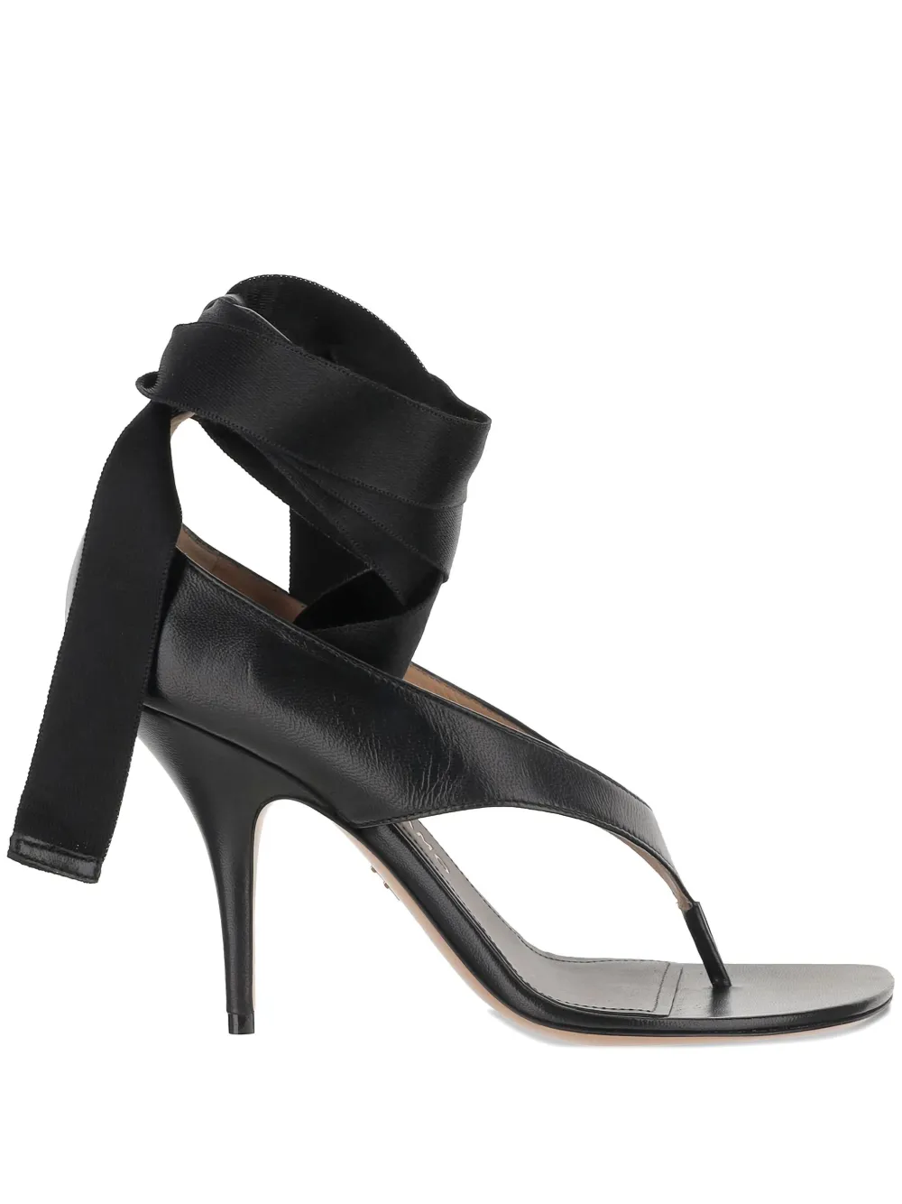 Ferragamo 95mm leather sandals Zwart