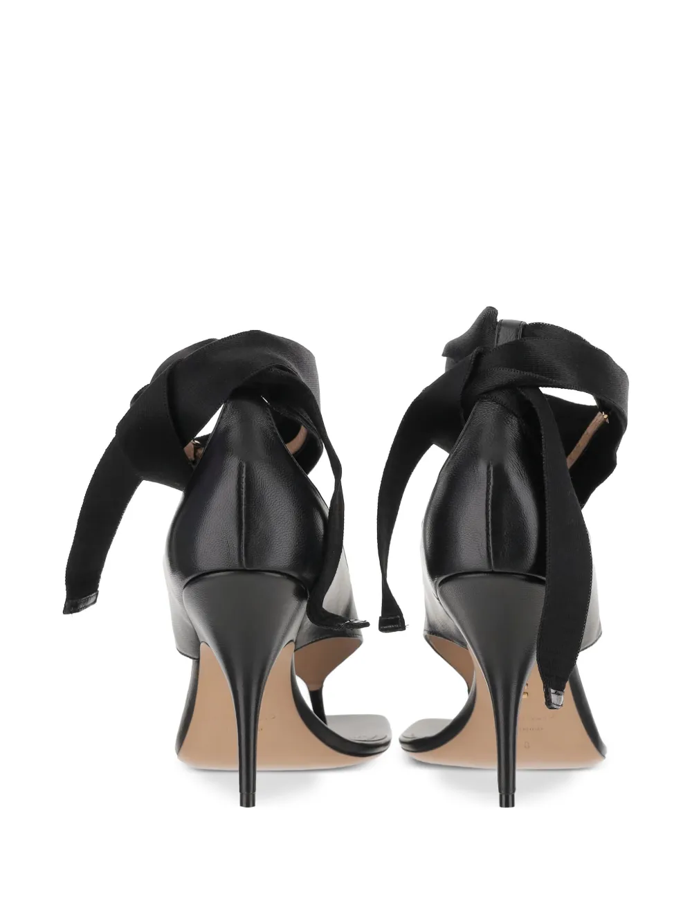 Ferragamo 95mm leather sandals Black
