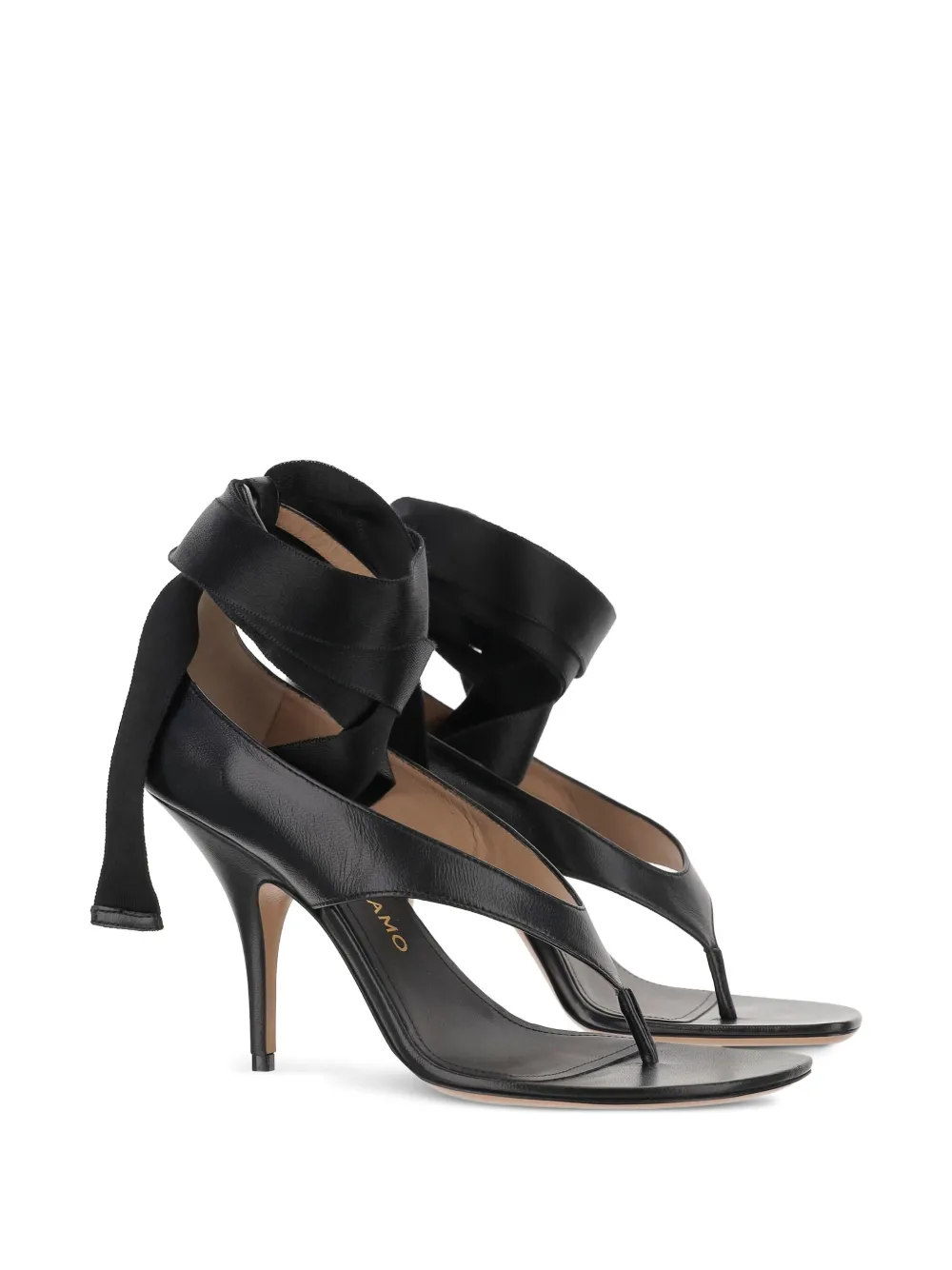 Ferragamo 95mm leather sandals Black