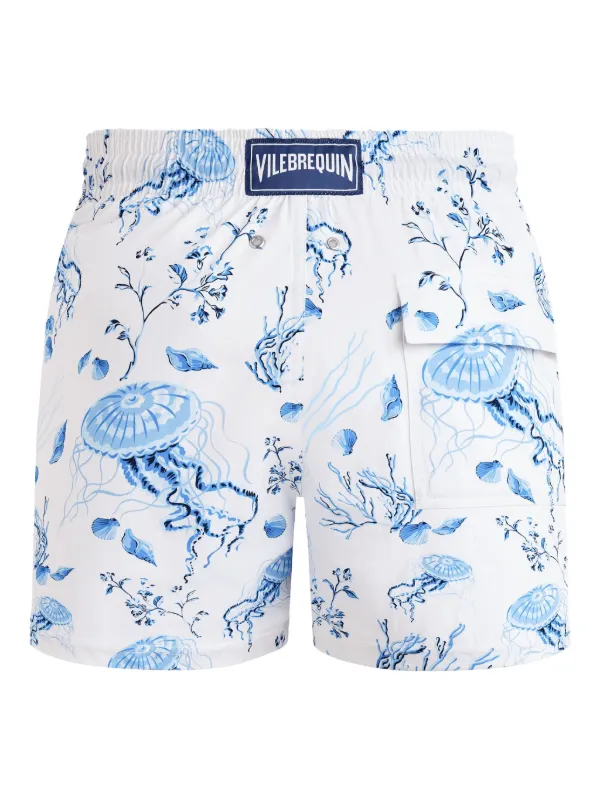 ラドン マルサン Men Ultra-light and packable Swim Shorts Flocked Starlettes