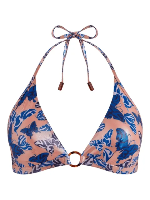 Vilebrequin top de bikini con mariposas estampadas