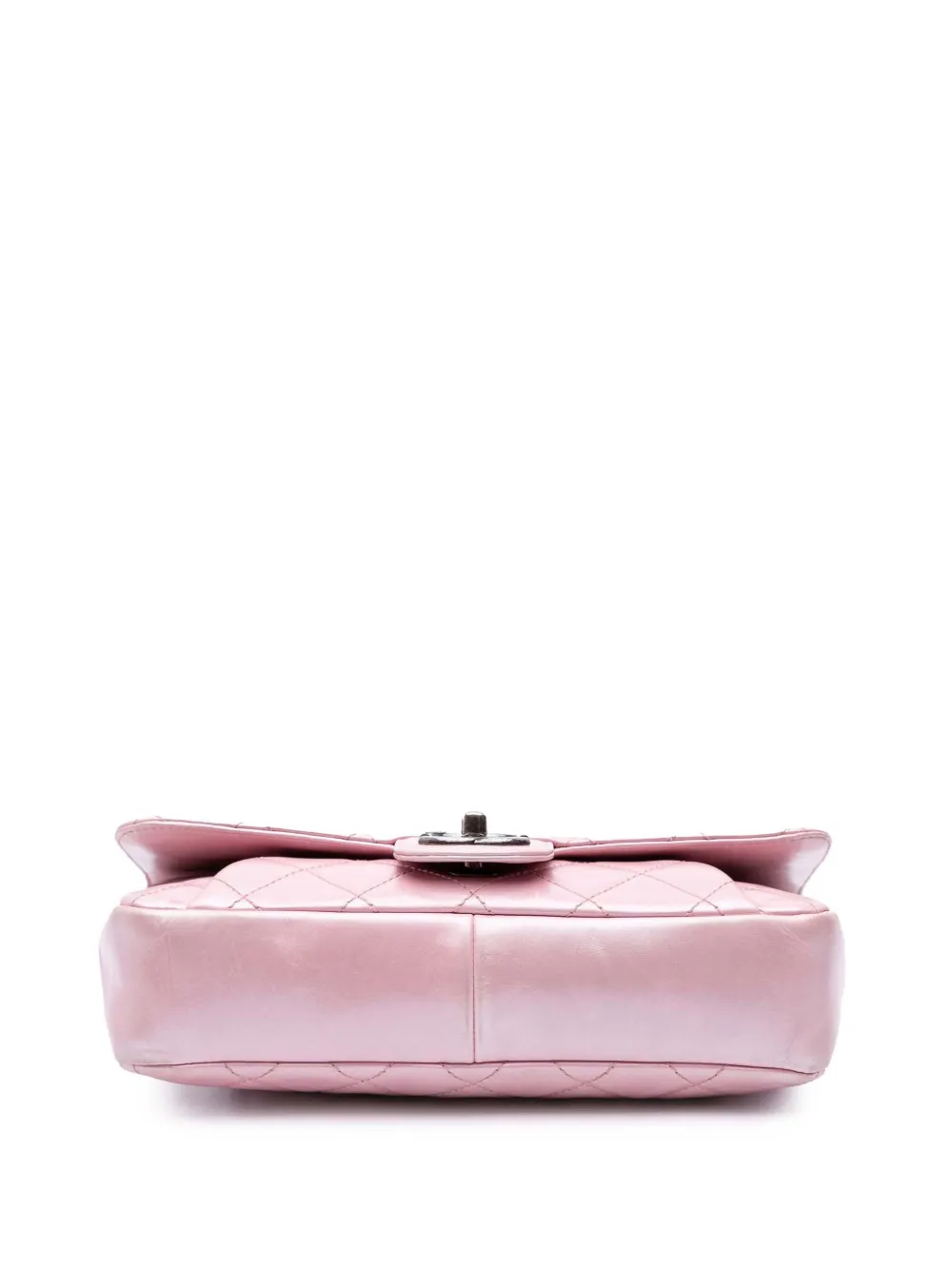 Pre-owned Chanel 2016-2017 Medium Cc Quilted Metallic Calfskin Coco Pleats Flap Crossbody Bag