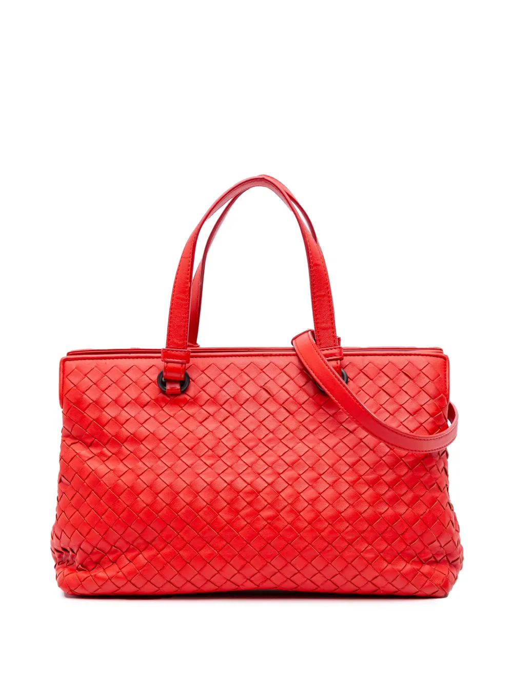 Bottega Veneta Pre-Owned 2012-2024 Nappa Intrecciato satchel | Red | Image 1