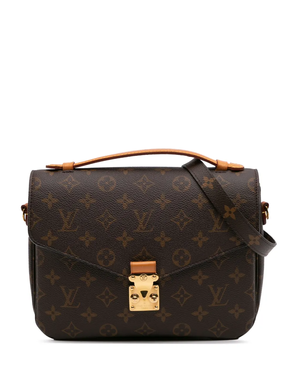 Pre-owned Louis Vuitton 2021-2024 Monogram Pochette Metis Satchel