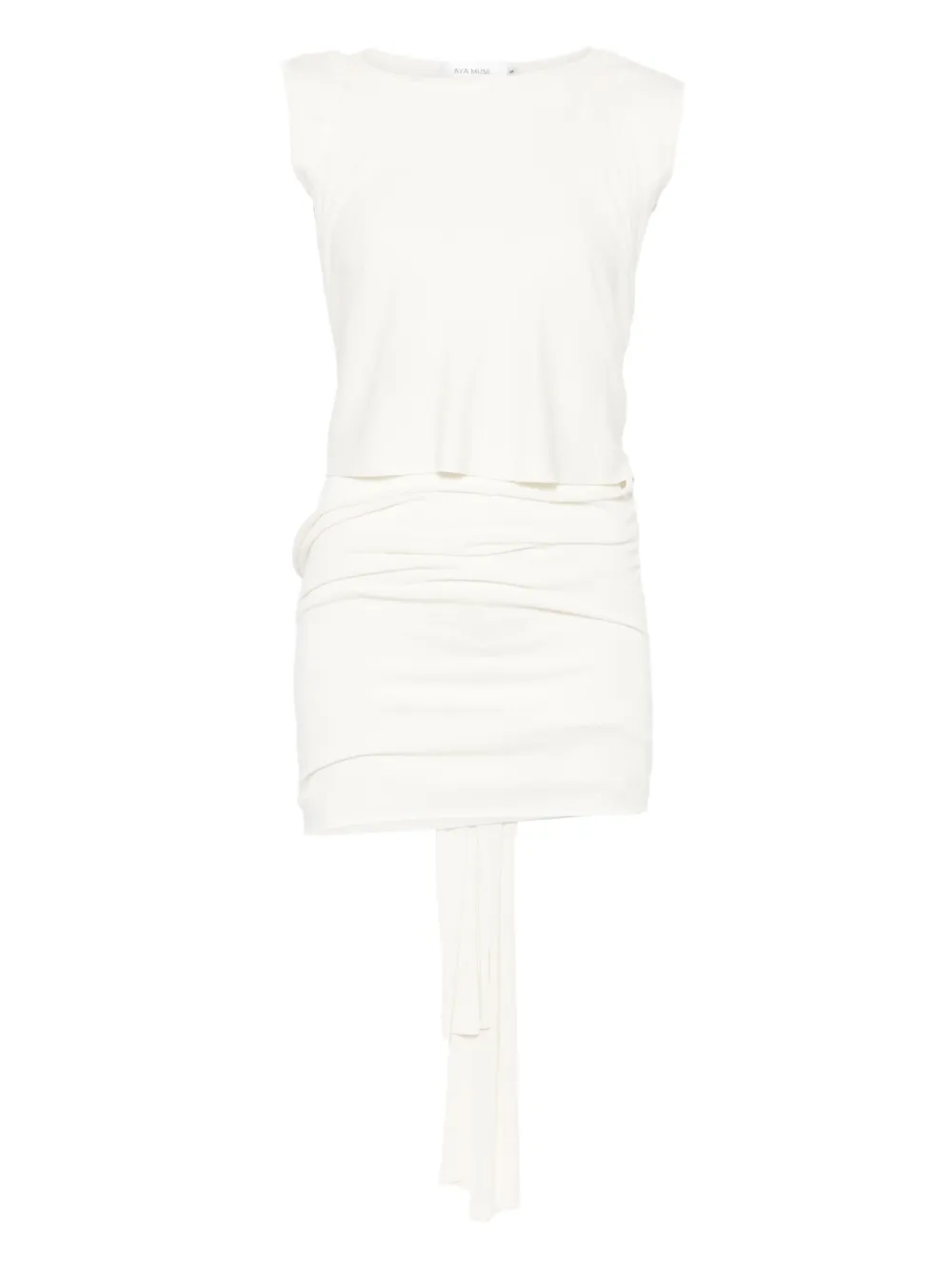 draped mini dress
