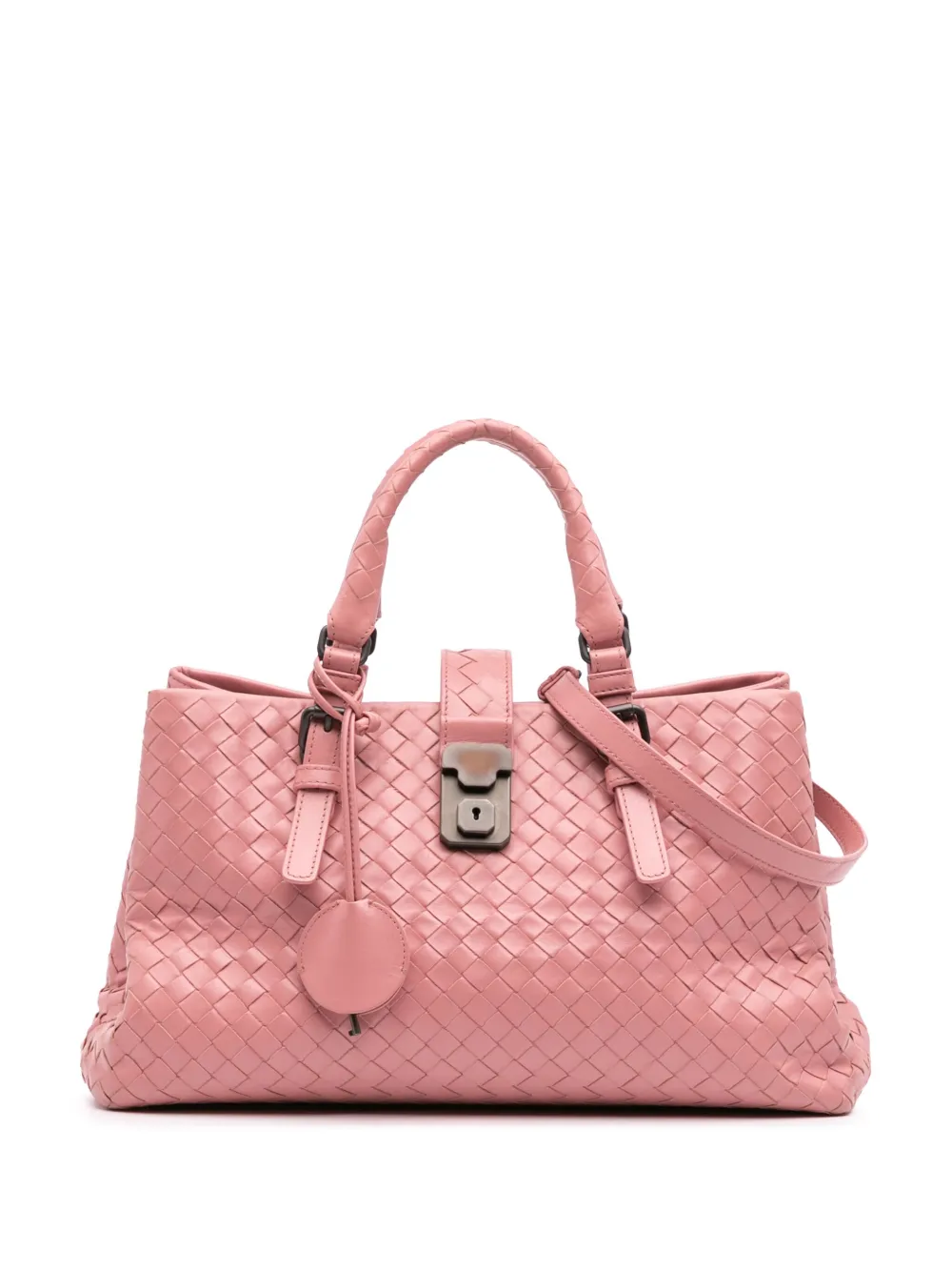 Bottega Veneta Pre-Owned 2012-2024 スモール ナッパ イントレチャート ローマ サッチェルバッグ - Bottega Veneta Pre-Owned 2012-2024 スモール ナッパ イントレチャート ローマ サッチェルバッグ -