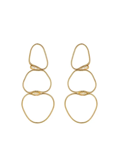 Fernando Jorge 18K yellow gold Fluid diamond earrings