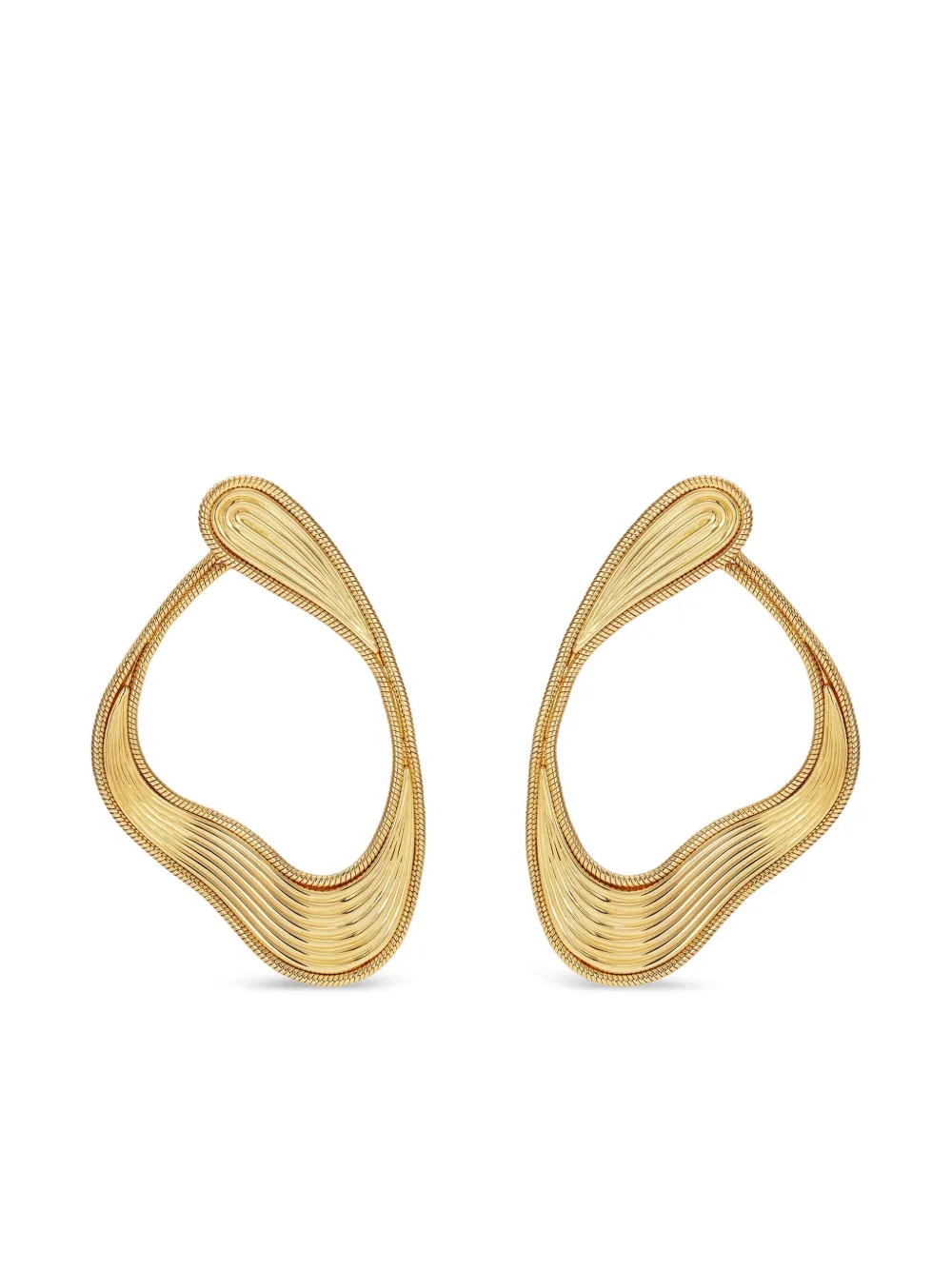 Fernando Jorge pendientes Stream Lines medianos en oro amarillo de 18 ct | dorado | Image 1