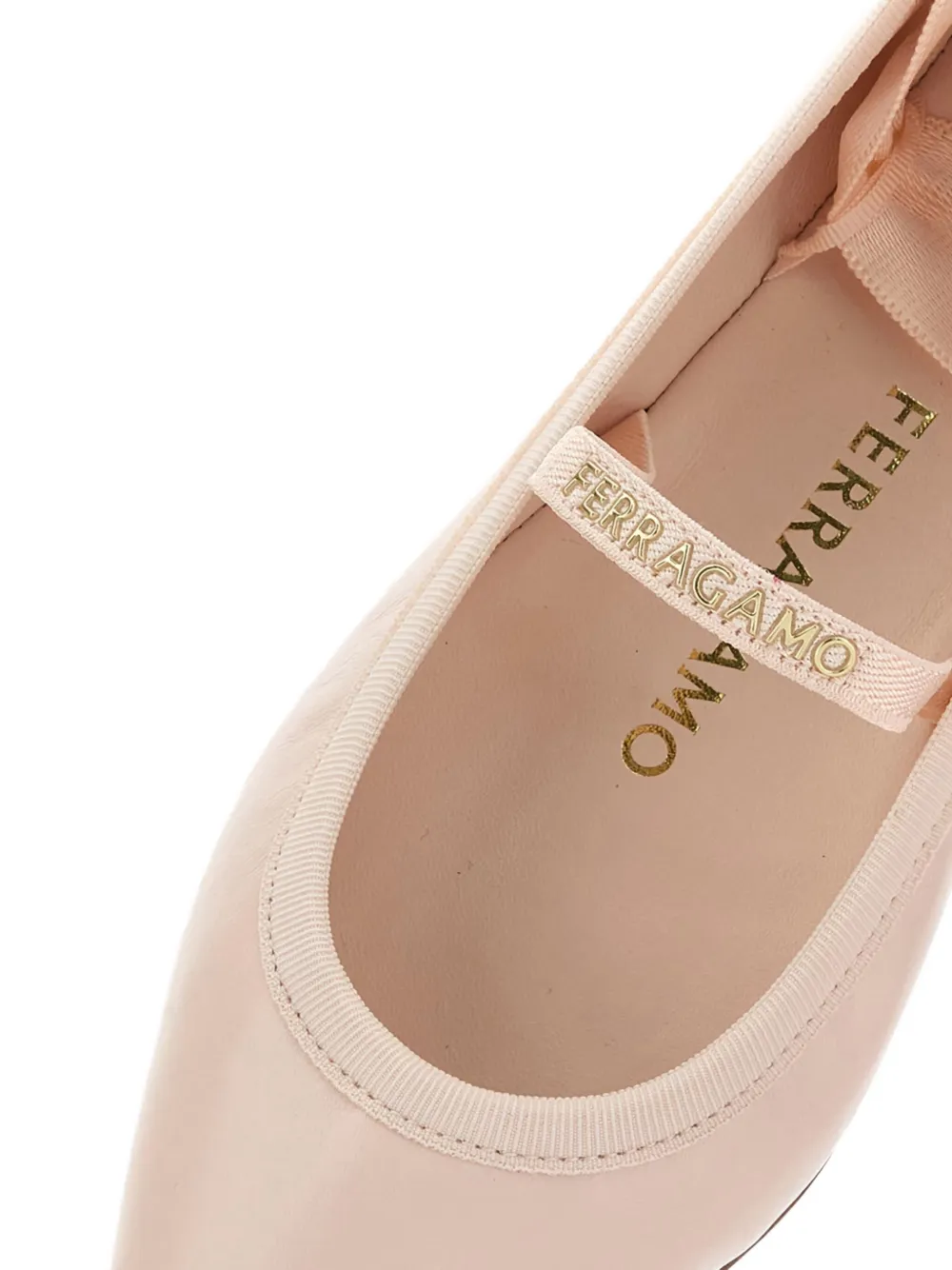 Ferragamo ankle-ribbon ballet flats Pink
